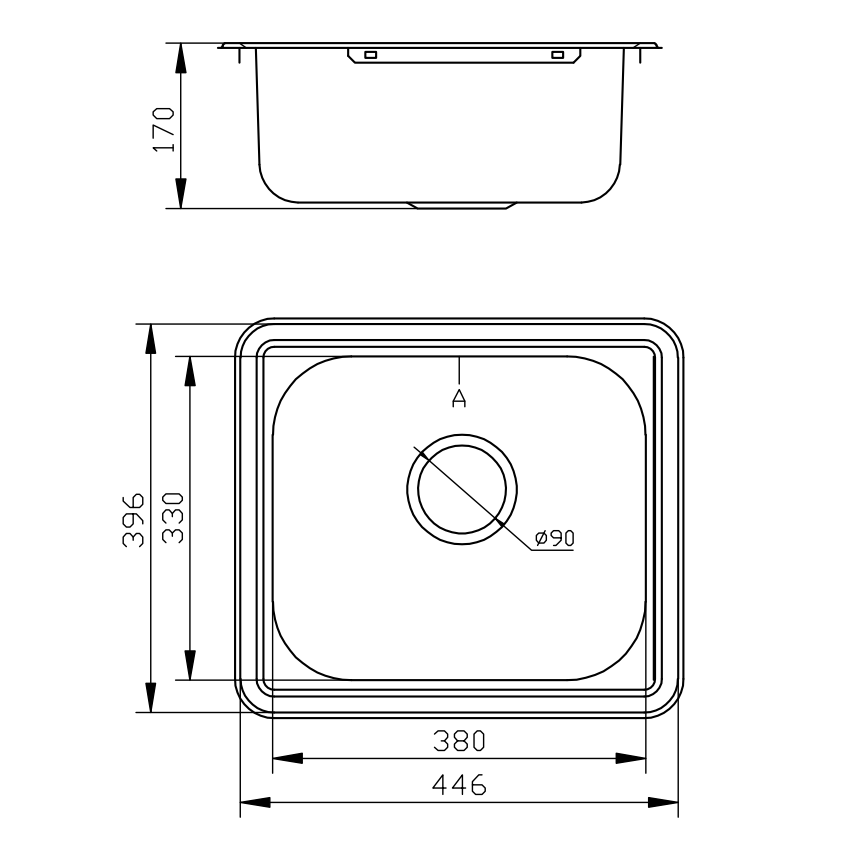 CY4540 LAUNDRY PRESS SINK