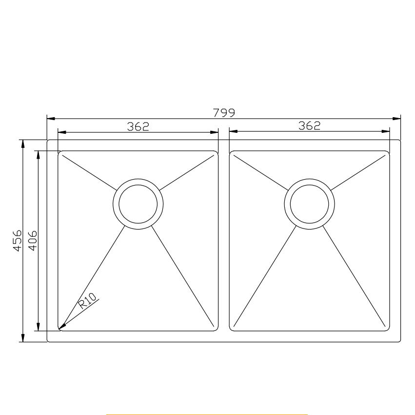 CYD3118 DOUBLE BOWLS
