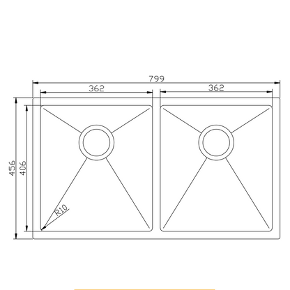 CYD3118 DOUBLE BOWLS