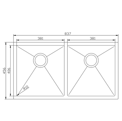 CYD3318 DOUBLE BOWLS