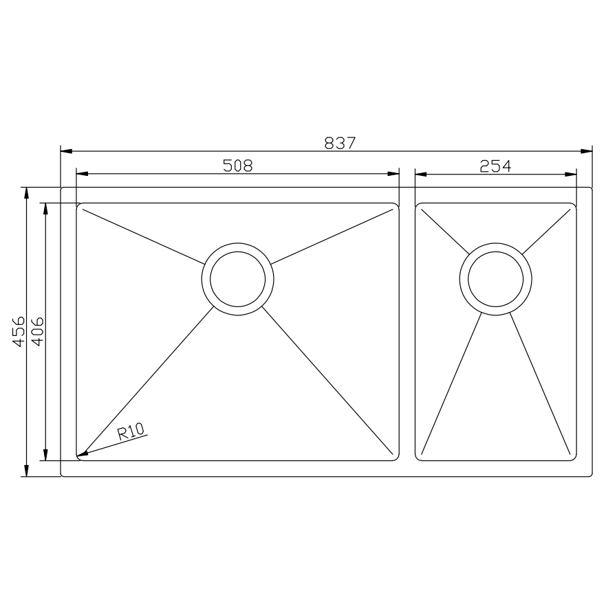 CYD3318L DOUBLE BOWLS