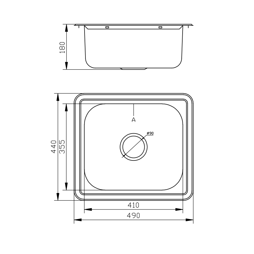 CY4540 LAUNDRY PRESS SINK