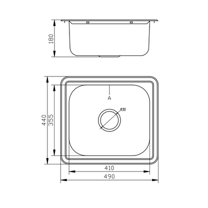 CY4540 LAUNDRY PRESS SINK