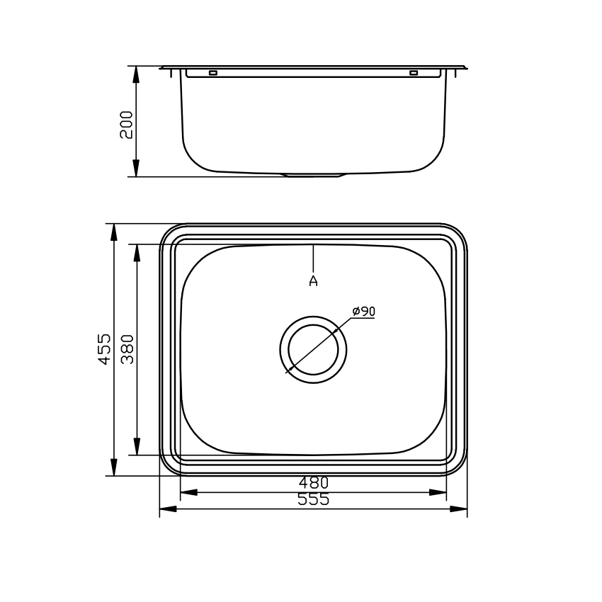 CY5545 LAUNDRY PRESS SINK