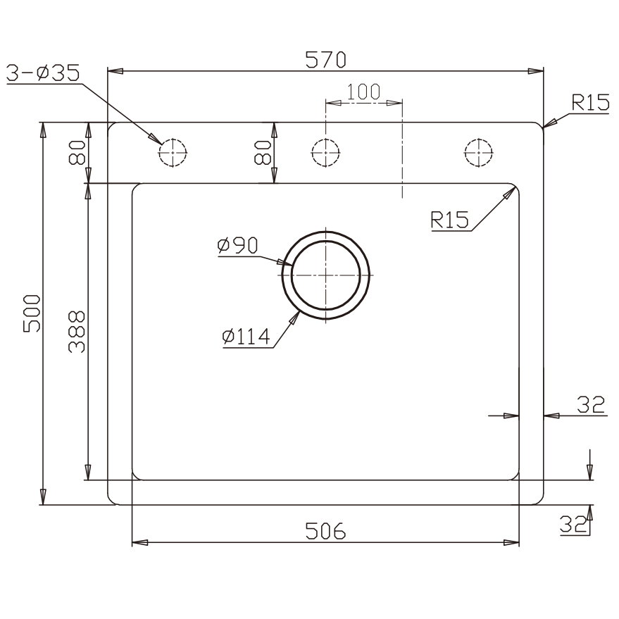 CY-GS5750 SINGLE BOWL