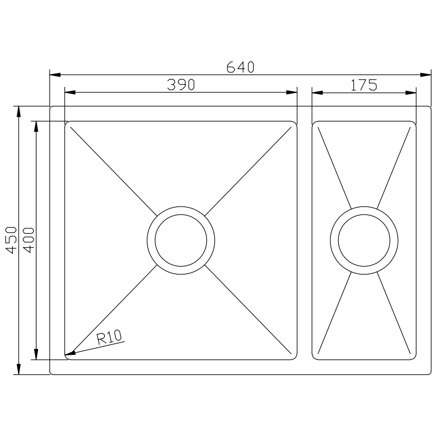 CYD6445 DOUBLE BOWLS