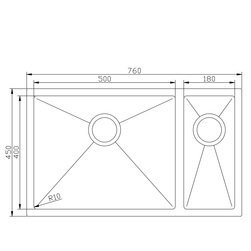 CYD7645L DOUBLE BOWLS MB