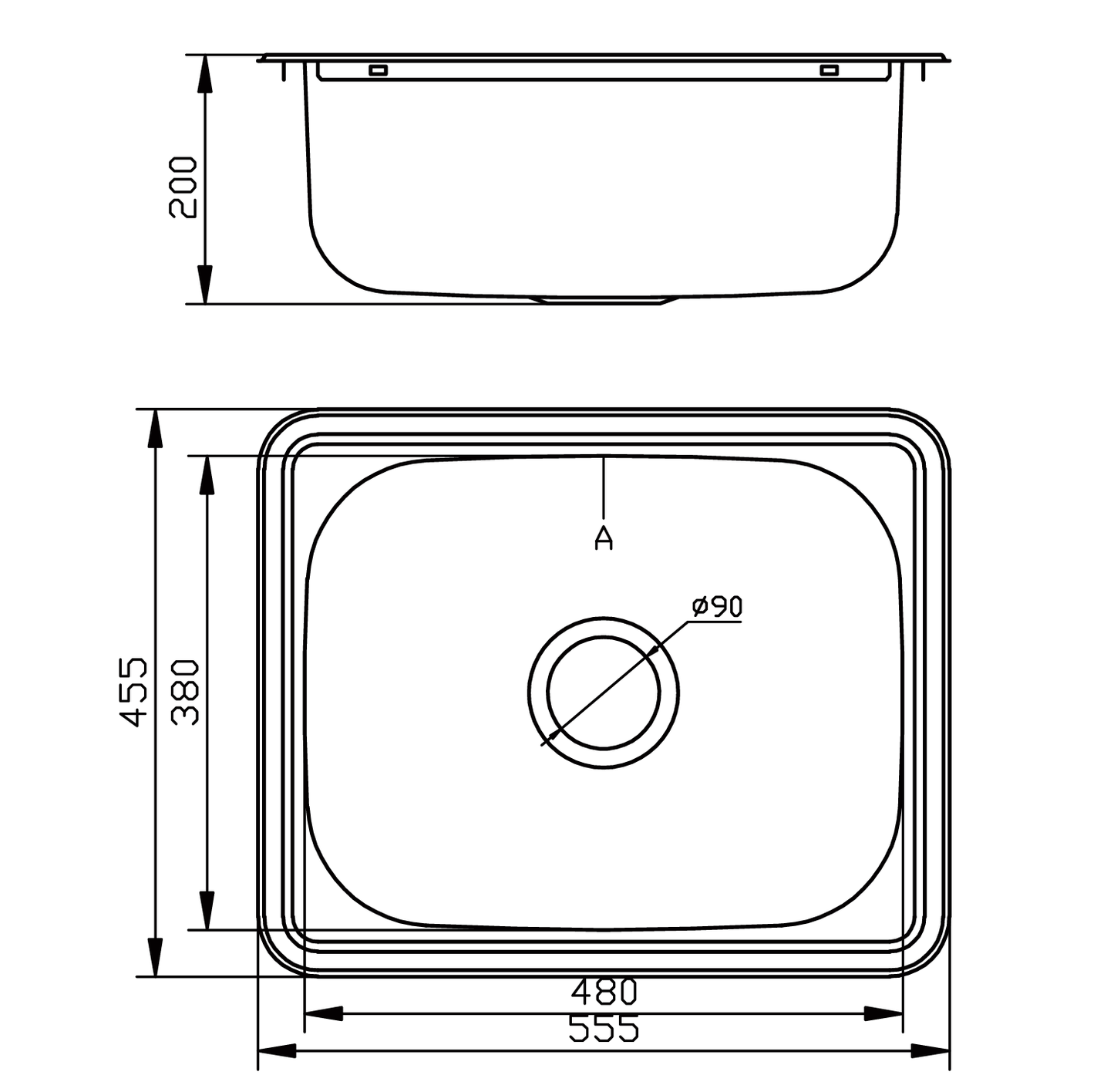 CY5545 LAUNDRY PRESS SINK